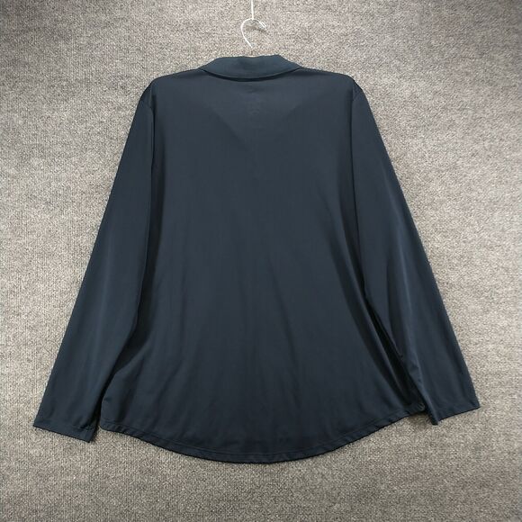 Elevate Women's Polo Shirt Blue 2XL Long Sleeve Activewear Delta Connection - Picture 6 of 13